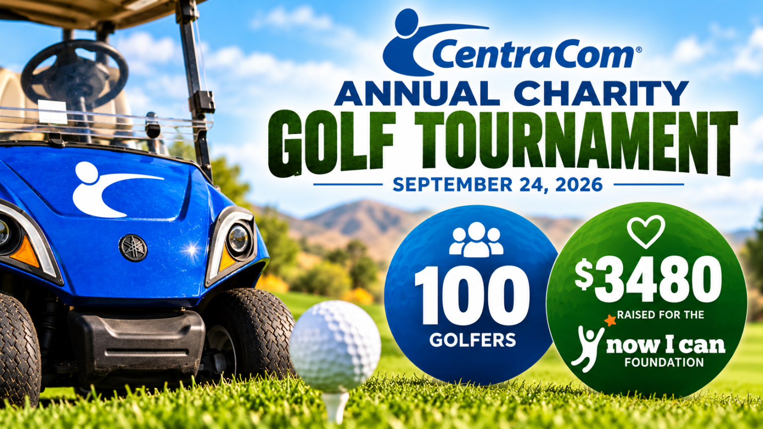 CentraCom Charity Golf Tournament Raises $3,480 for Now I Can Foundation